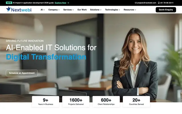 Nextwebi IT Solutions Pvt. Ltd website