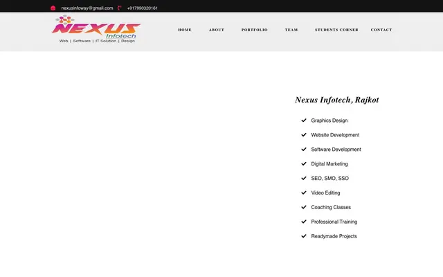 Nexus Infotech, Rajkot website