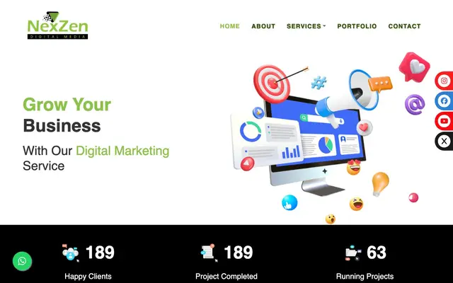 NexZen Digital Media website