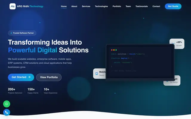 ARG Nidhi Digi technology| Website Designing | Mobile App Development Company website
