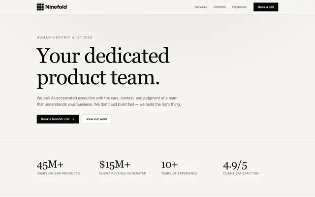 Ninefold | Software Development Company website