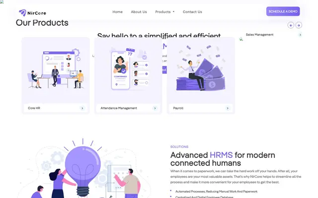NirCore Technologies website