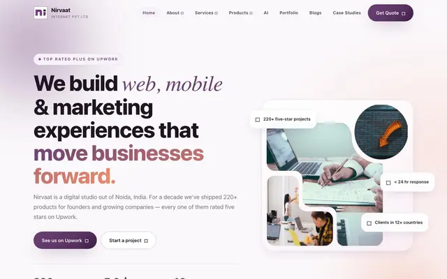Nirvaat Internet Pvt. Ltd. website