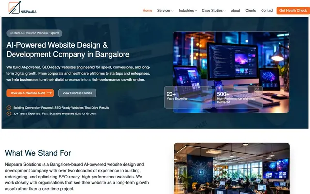 Nispaara Solutions website