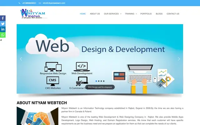 Nityam Webtech website