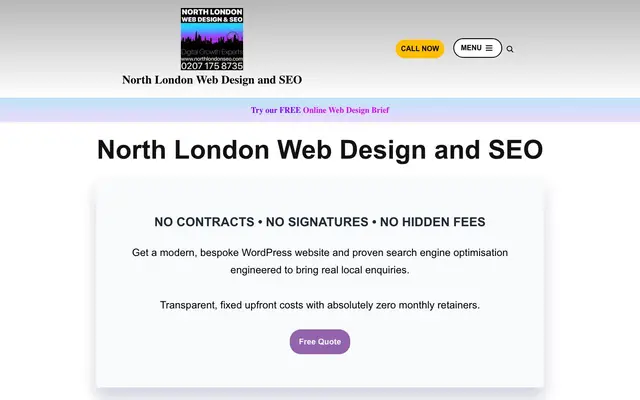 North London Web Design & SEO website