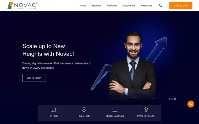 Novac Technology Solutions - Global Delivery Center website