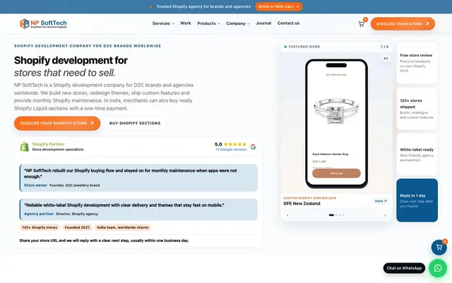 NP SoftTech website