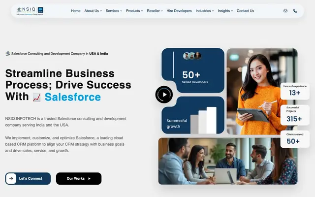 NSIQ INFOTECH PVT. LTD. - Salesforce Development Company website