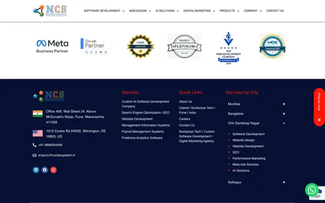 Nucleosys Tech Pvt. Ltd website