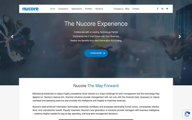 Nucore Software Solutions website