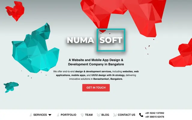 Numa Soft Technology Services Pvt. Ltd website
