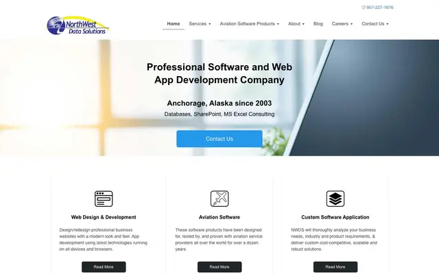 NorthWest Data Solutions website