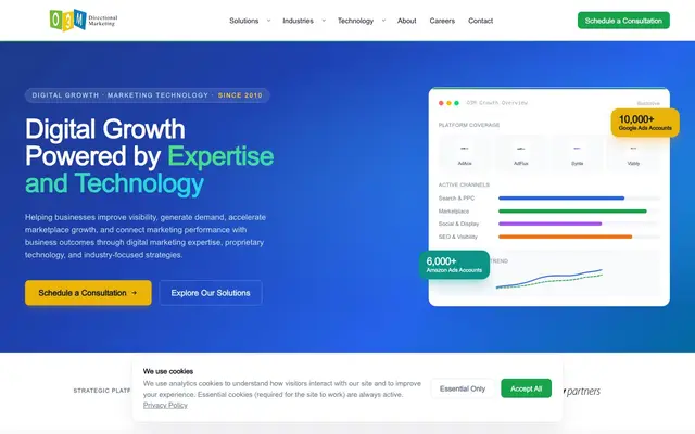 O3M Directional Marketing website