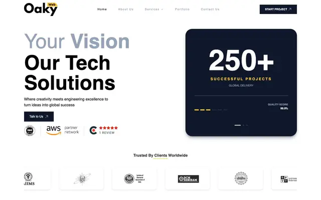 Oaky Web Pvt. Ltd | Custom Software & App Development Company in Delhi NCR website