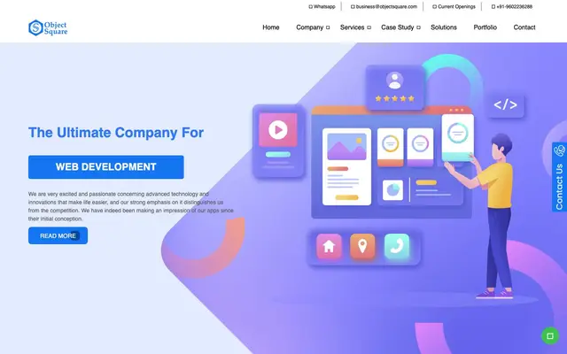 Object Square - Mobile App Development Company website