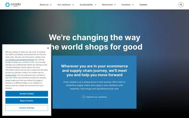 Ocado Technology Sofia website