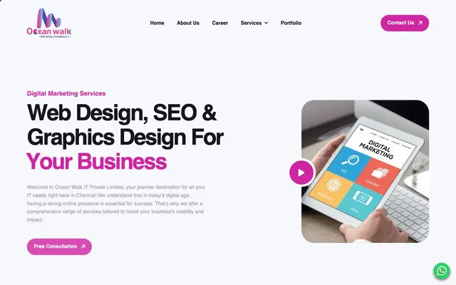 OCEAN WALK IT PVT LTD website