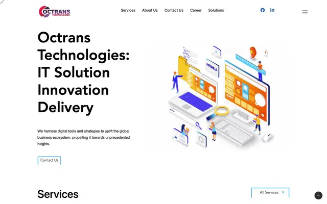 Octrans Technologies website