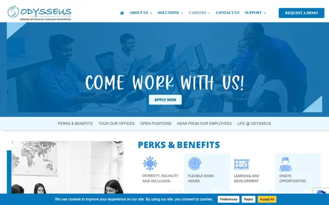 Odysseus Solutions Pvt. Ltd website