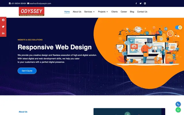 Odyssey Website Development Company website