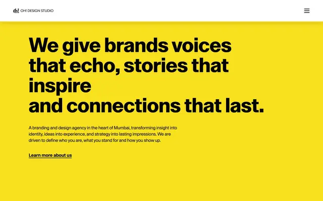 OH! Design Studio - Branding Agency in Mumbai | Branding Company In India website