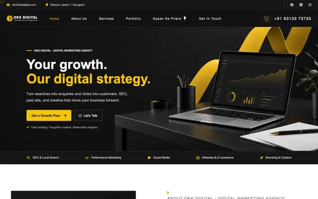 Okk Digital website
