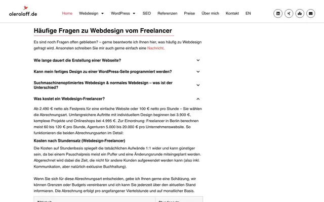 Ole Roloff | Webdesign Freelancer, WordPress & SEO website