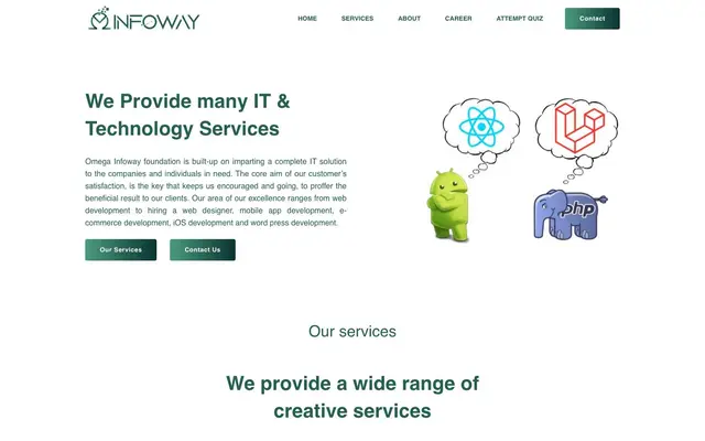 Omega Infoway website