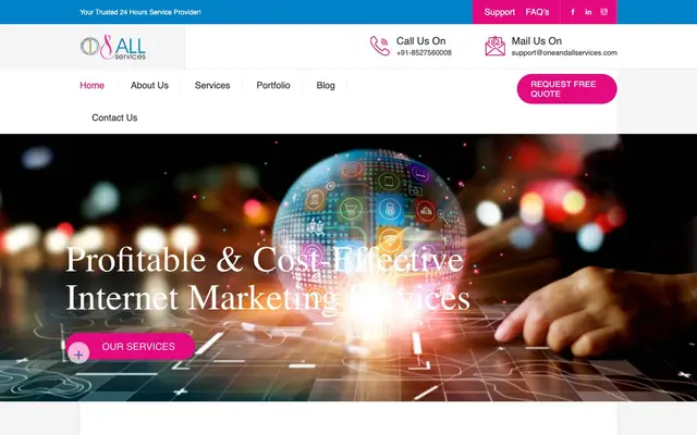 One And All Services website