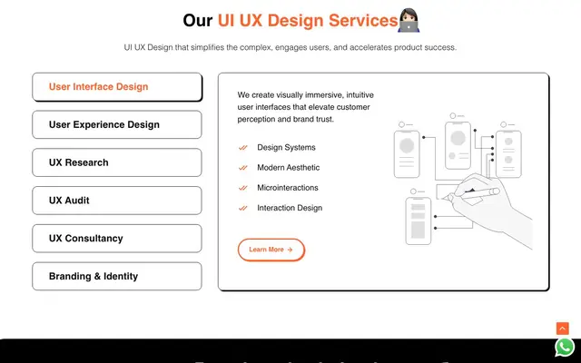 OnePixll - UI UX Design Agency website