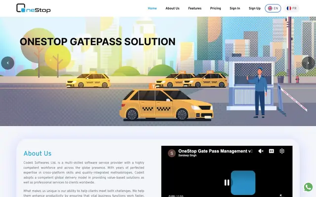 Onestop - Best ERP Software Company website