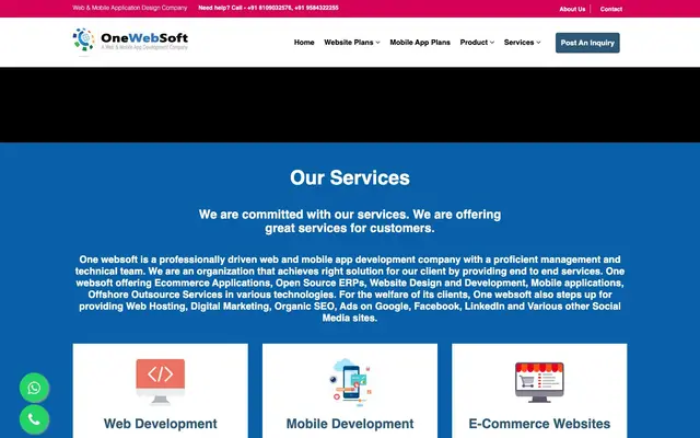 One Websoft website