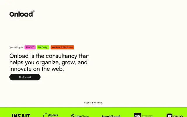 Onload Agency website