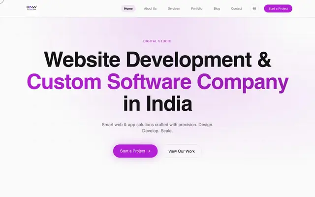 On Next Web Pvt. Ltd website