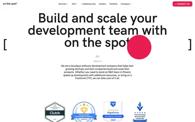 On The Spot Development website