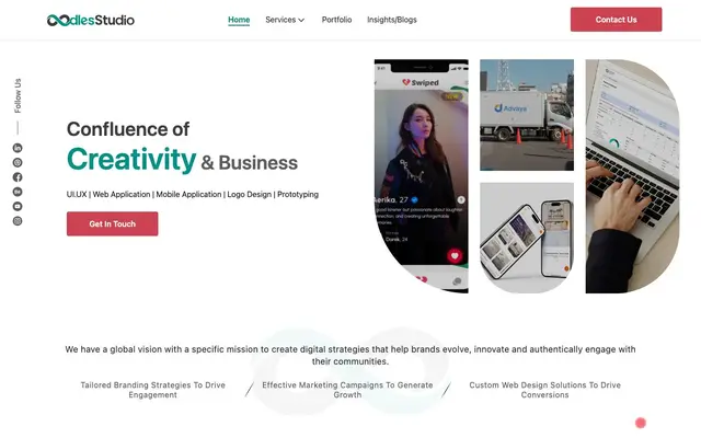 Oodles Studio website