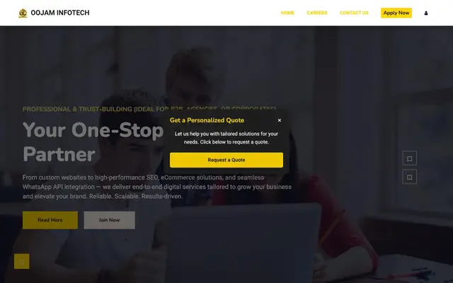 Oojam Infotech website