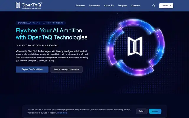 OpenTeQ Technologies Pvt. Ltd. website