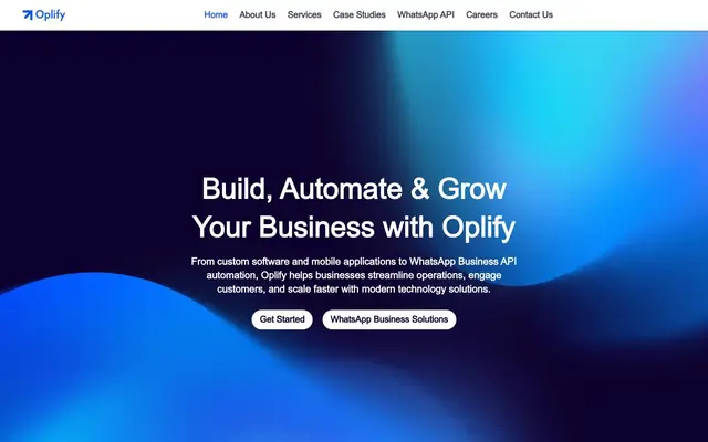 Oplify solutions Pvt Ltd website