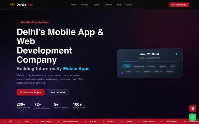 Oprezo India Private Limited | Delhi / NCR Based Company | Mobile App | IOS App | Web | Software | Digital Marketing| Agency website