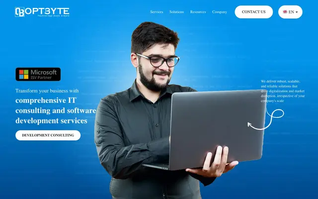 OptByte Software & Solution Pvt. Ltd. website