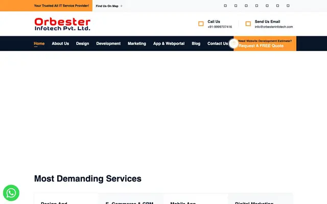 Orbester Infotech Pvt. Ltd. website