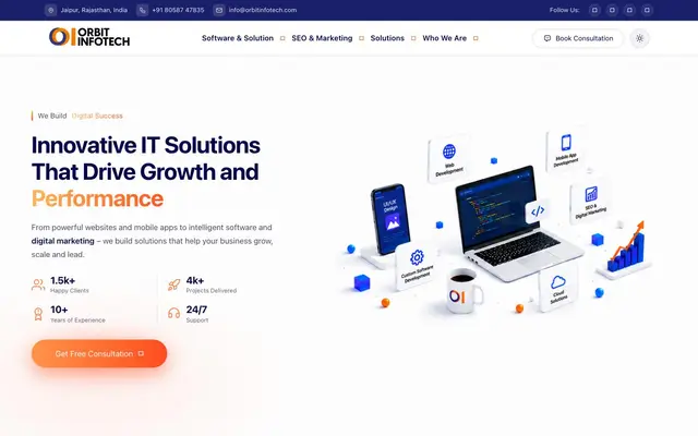 Orbit Infotech website