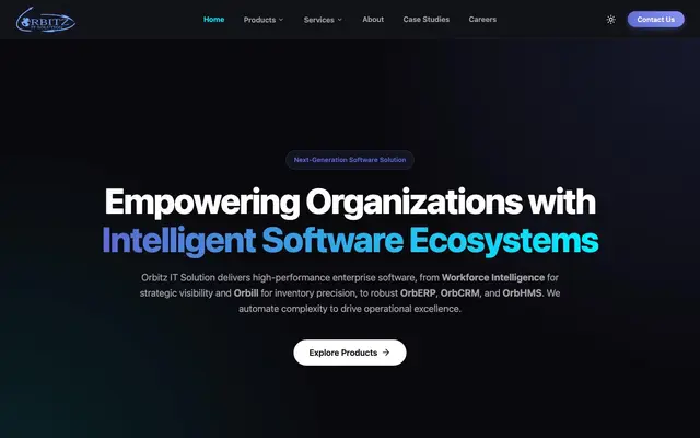 Orbitz IT Solution POS Billing Software Company website
