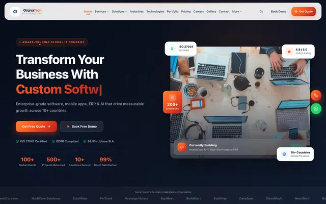 ORQIVA TECH website