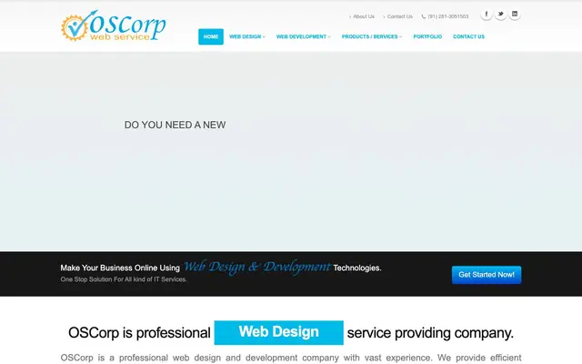 OSCorp Web Service website
