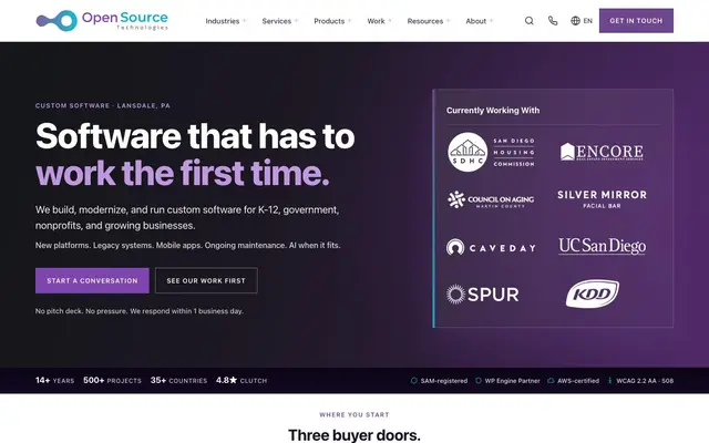 OpenSource Technologies website