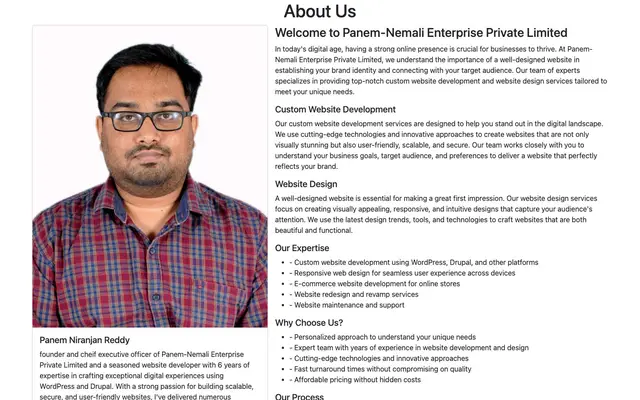 Website development services website