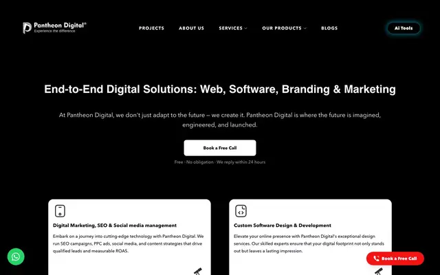 Pantheon digital Pvt Ltd website